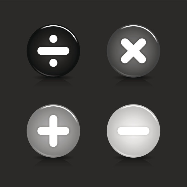 计算器符号圆图标光泽灰色黑色网页按钮图片下载