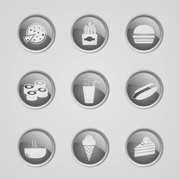 一套快餐图标图片下载