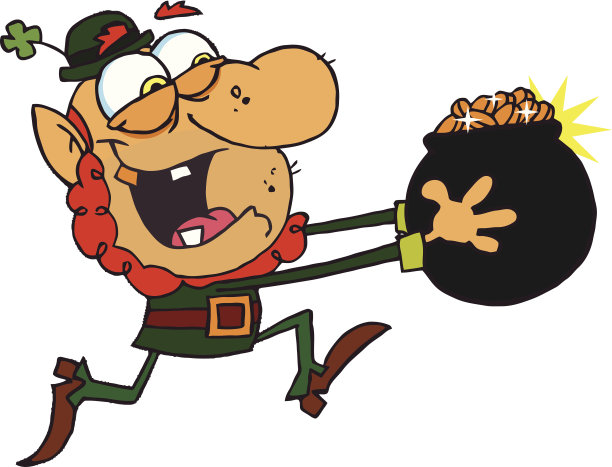 小精灵带着一罐金子跑图片下载