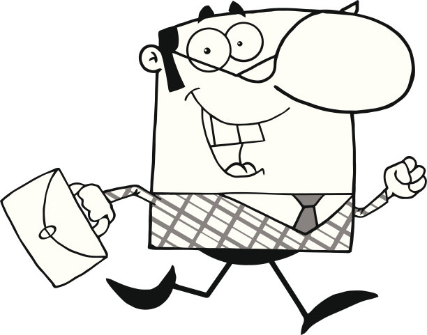 黑人和白人商务经理带着公文包上班图片下载