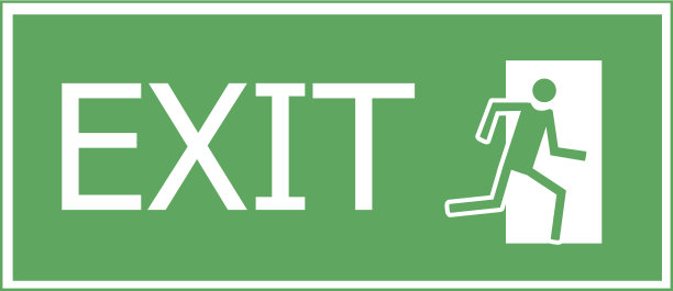 消防出口。矢量图图片下载