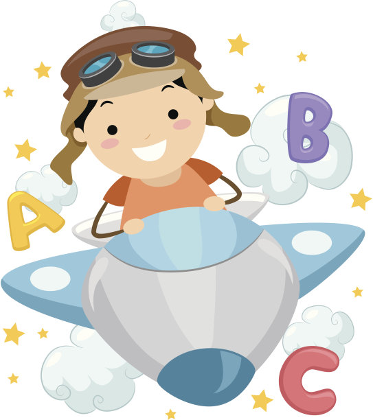 孩子在飞机图片下载