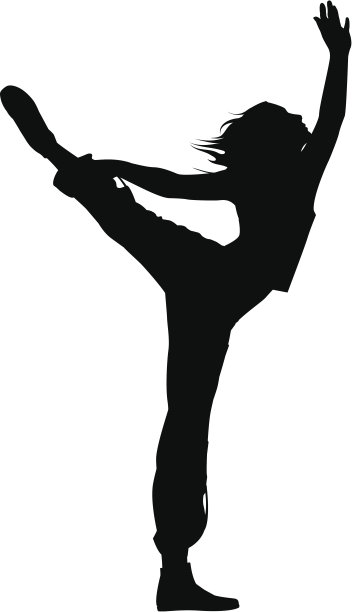 体操运动员剪影图片下载