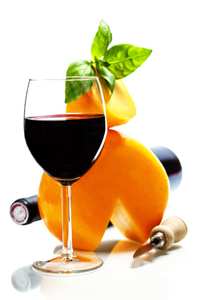 葡萄酒，奶酪和意大利配料图片下载