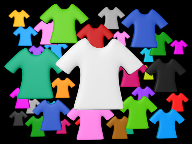 色彩鲜艳的t恤背景图片下载