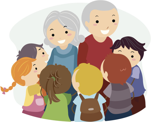 孩子与爷爷奶奶图片下载