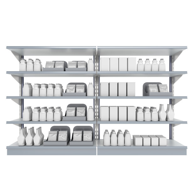 空白的商场产品在货架上图片下载