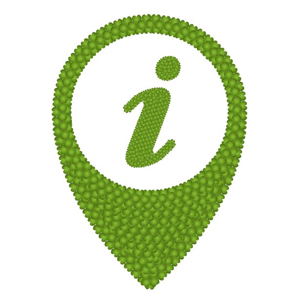 导航图标中信息标志的四叶草图片下载