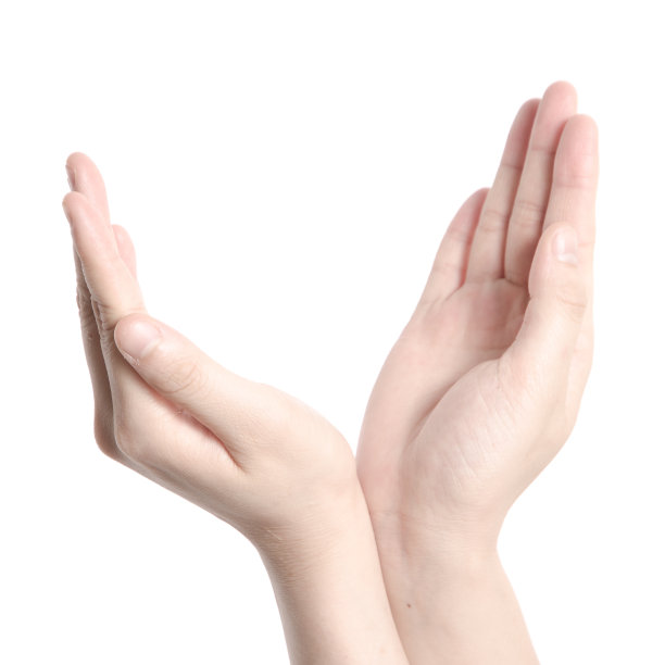 张开的手孤立图片下载