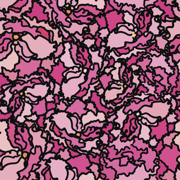 抽象花卉无缝纹理印象派风格。图片下载