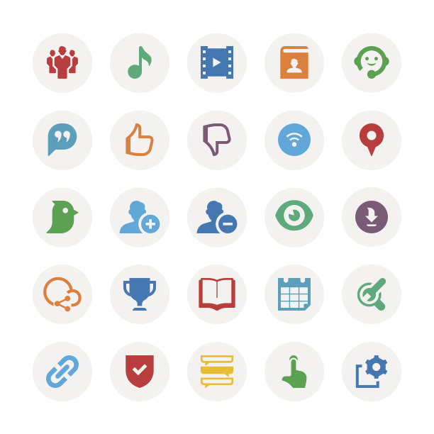 社交媒体图标图片下载