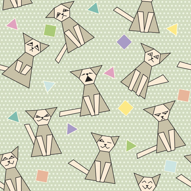 无缝模式与有趣的猫图片下载