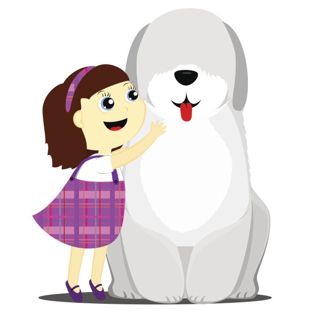 女孩和狗图片下载