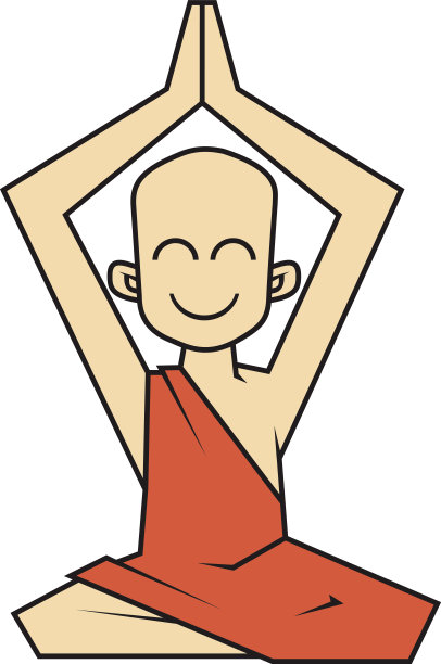 和尚插图图片下载