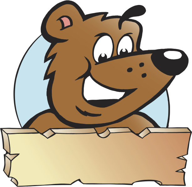 一个快乐骄傲的棕熊的插图图片下载