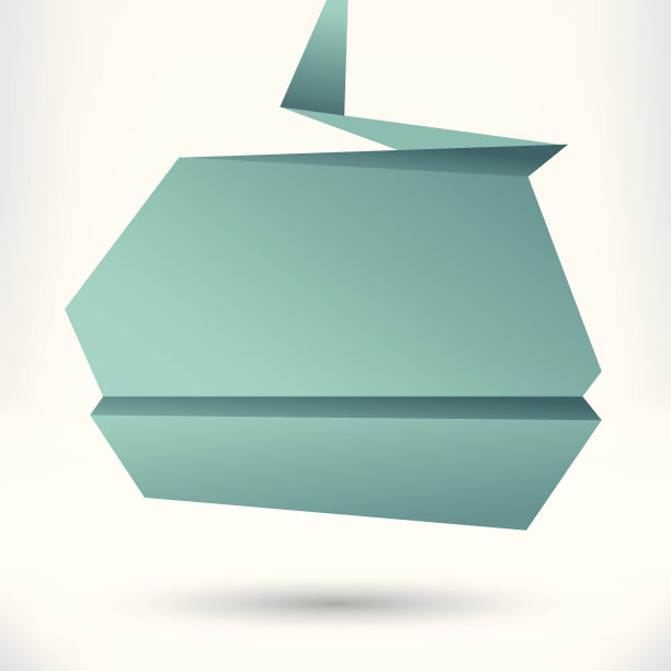 语音泡泡折纸风格。青瓷。向量抽象背景。图片下载