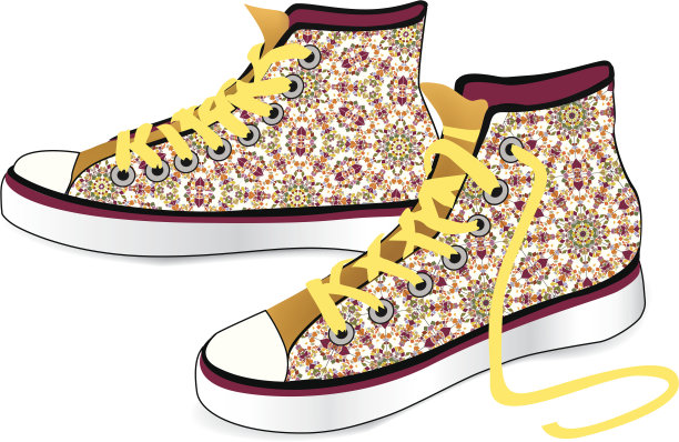 时尚运动鞋孤立的白色背景。图片下载