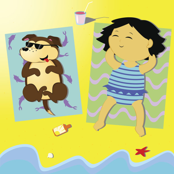 在海滩上图片下载