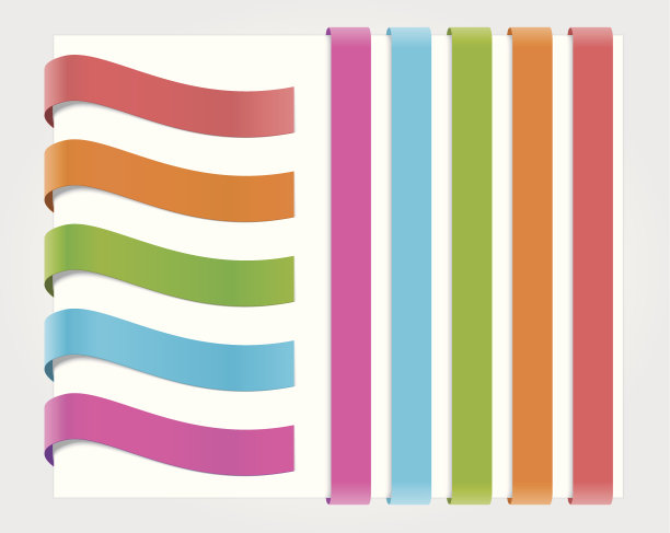 一套彩色纸标签图片下载