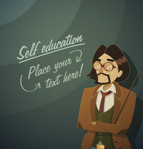 老师的性格。矢量插图。素材图片