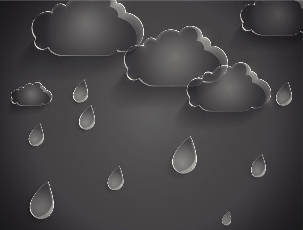 云与玻璃雨滴图片下载