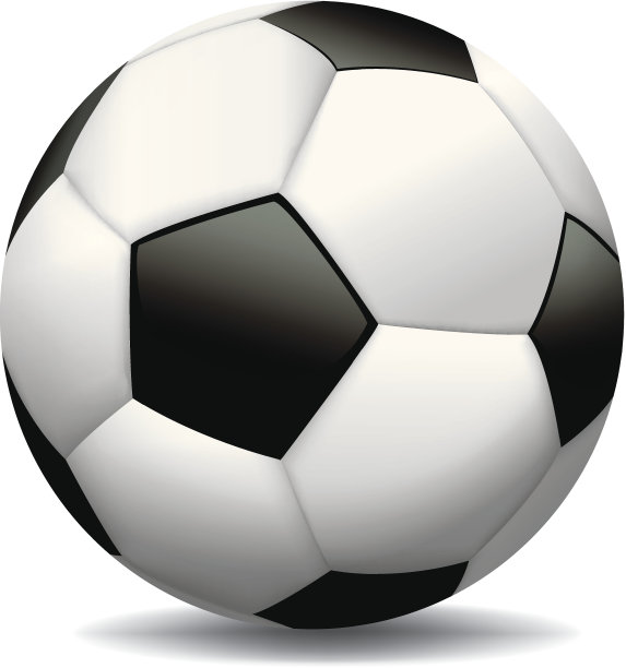 真实的足球在白色的背景图片下载