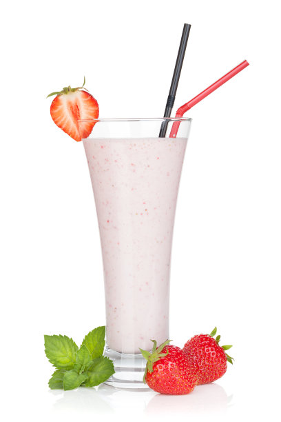 草莓奶昔的鸡尾酒图片下载