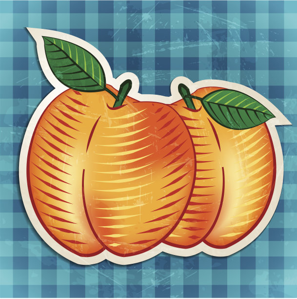 桃子贴纸图片下载