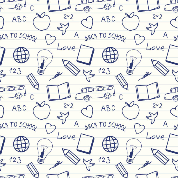 回到学校涂鸦图案图片下载