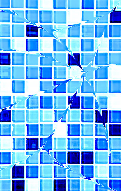 色彩缤纷的复古瓷砖墙面装饰图片下载