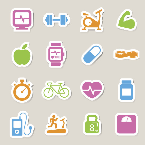 健身和健康图标图片下载