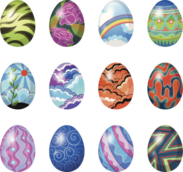 色彩斑斓的复活节彩蛋图片下载