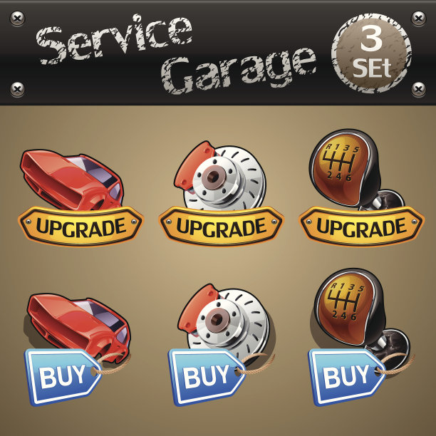 升级和购买零件图标的比赛游戏集3图片下载