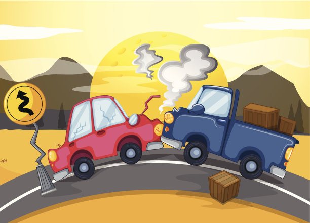 两辆车在路中间颠簸图片下载