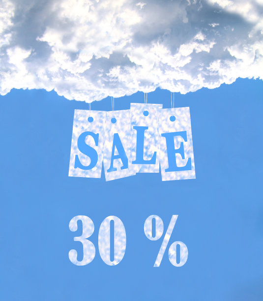 蓝天下的文字特写镜头图片下载