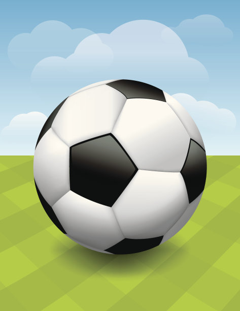 足球在绿色的场地上图片下载