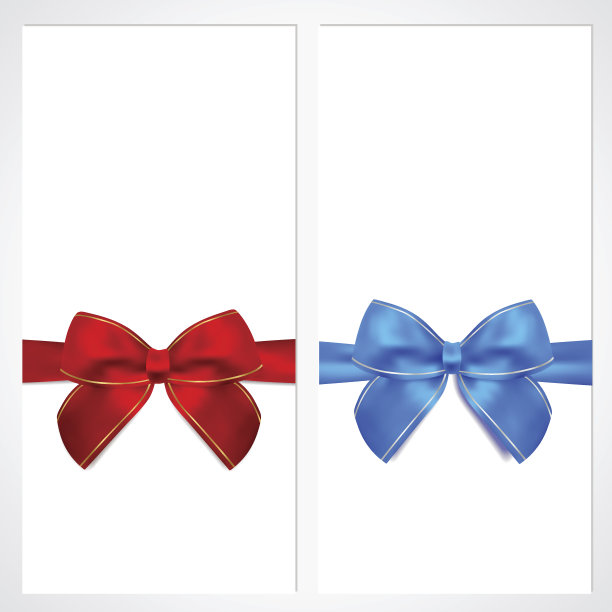 礼券，礼品券，礼券布局。弓(丝带)。旗帜设计图片下载
