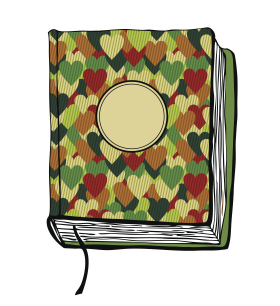 以心形和框架为标题的书素描图片下载