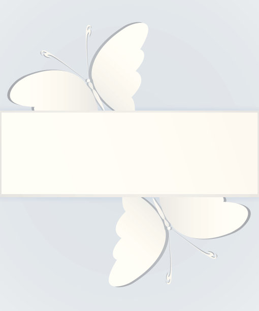 纸蝴蝶围绕着横幅。图片下载