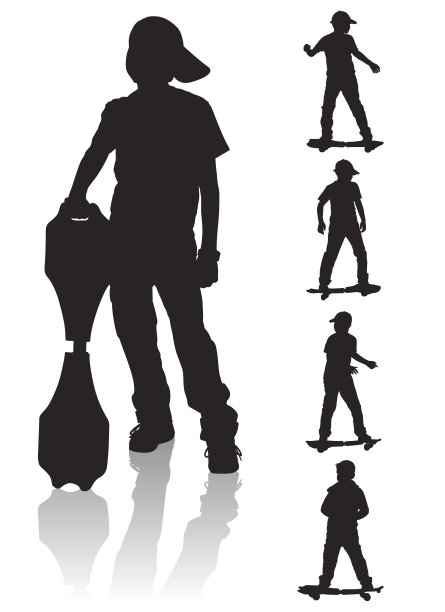 男孩滑冰板图片下载