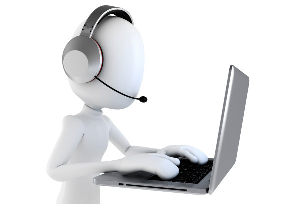 3d男人商人和笔记本电脑在白色背景图片下载