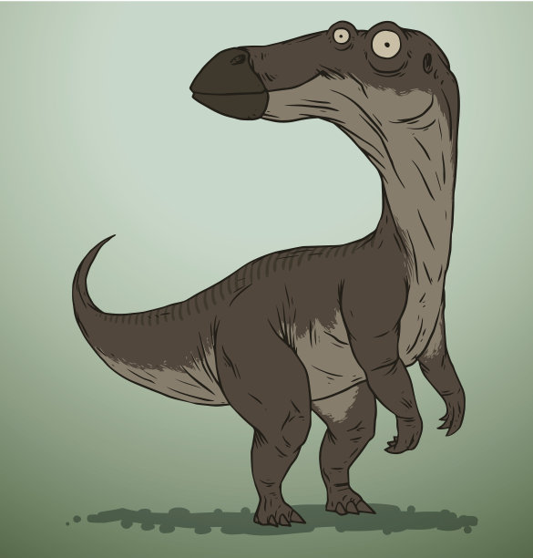 灰色可爱的恐龙图片下载