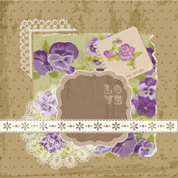 花剪贴簿的背景图片下载