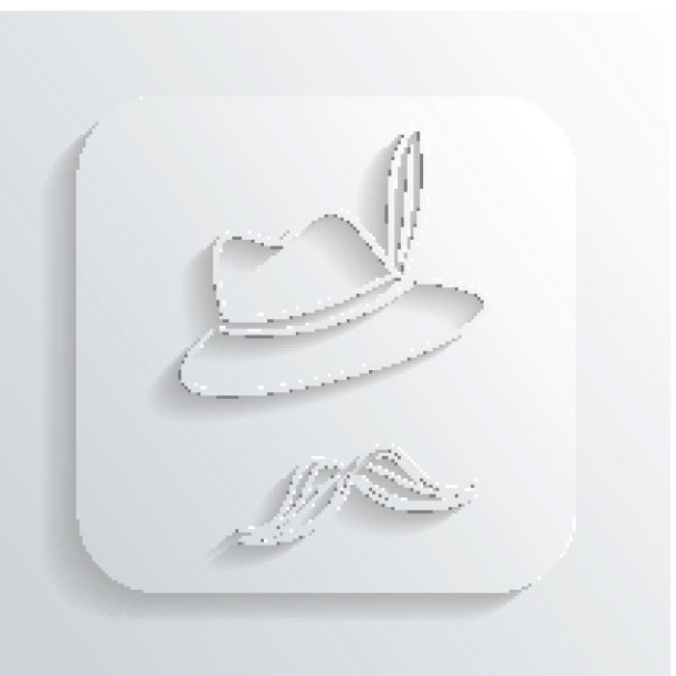 啤酒节帽子胡子图标向量图片下载