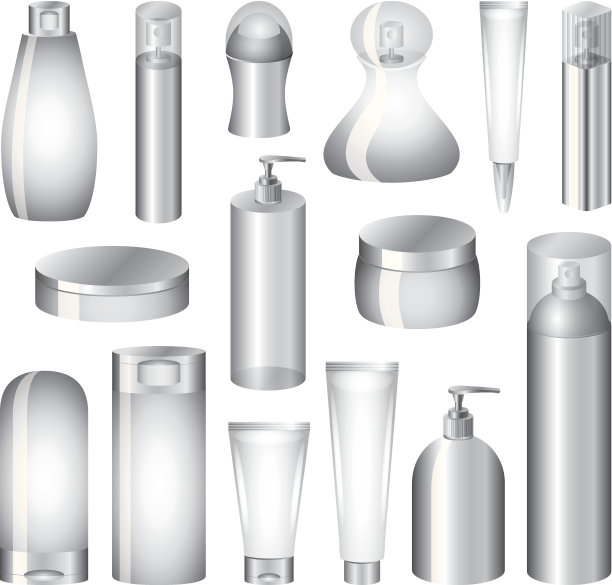 化妆品瓶和包装套装图片下载