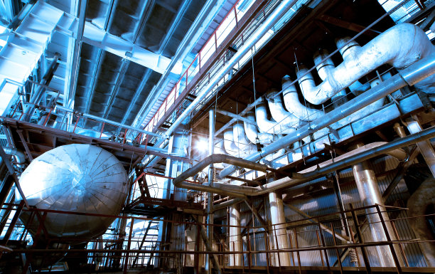 工业园区、钢铁管道及设备图片下载