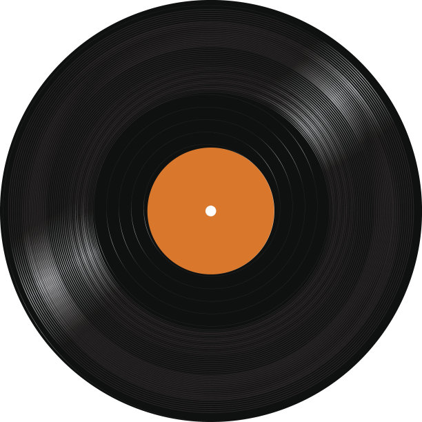 黑色老式黑胶唱片图片下载