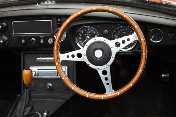 木制方向盘- MGB跑车图片下载