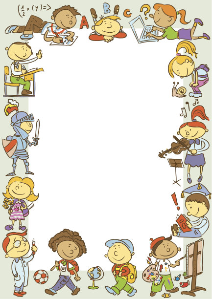 彩色设计的返校书写用纸图片下载