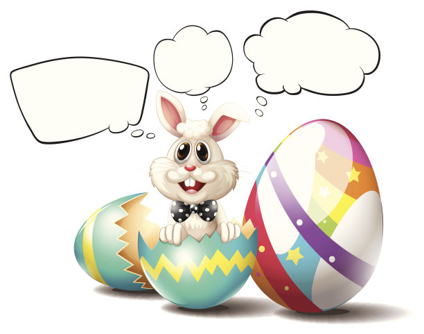 兔子在一个有裂缝的鸡蛋里图片下载